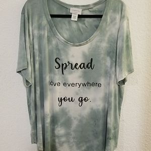 Tie dyed plus size tee
